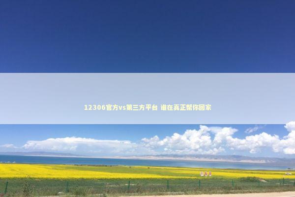 12306官方vs第三方平台 谁在真正帮你回家