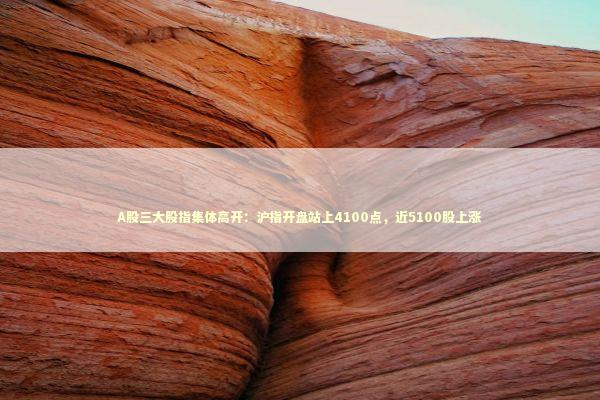 A股三大股指集体高开：沪指开盘站上4100点，近5100股上涨