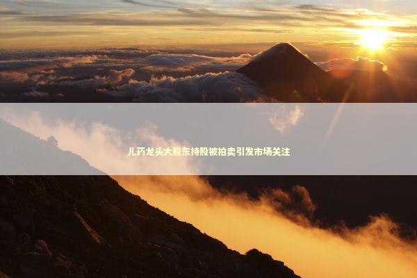 儿药龙头大股东持股被拍卖引发市场关注