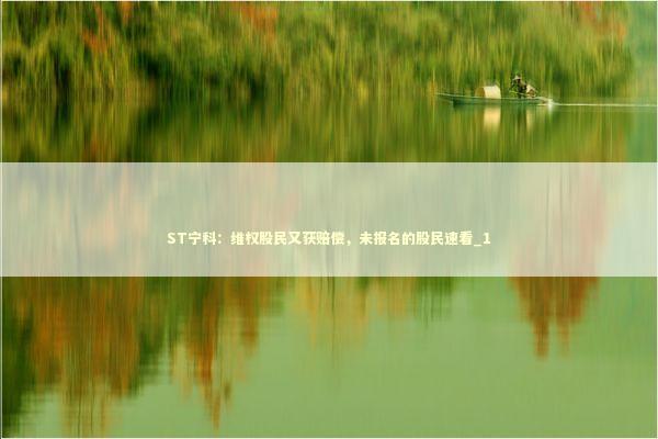 ST宁科：维权股民又获赔偿，未报名的股民速看_1