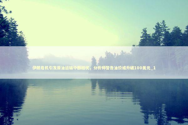 伊朗危机引发原油运输中断担忧，分析师警告油价或升破100美元_1