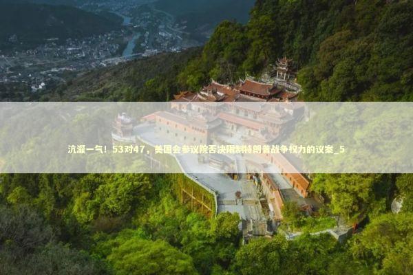 沆瀣一气！53对47，美国会参议院否决限制特朗普战争权力的议案_5